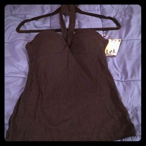 L.E.I. ‘Rosalie’ Tied Twist Front Halter NWT